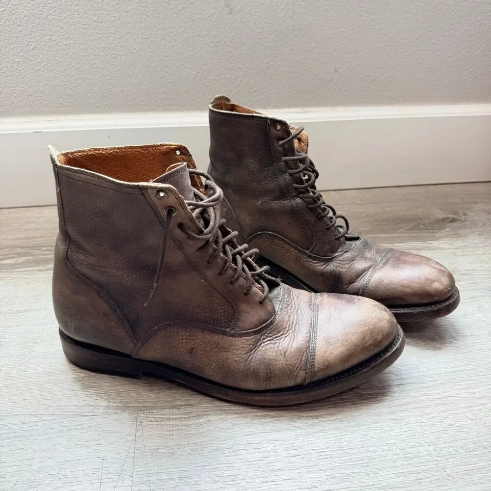 Frye Men Bowery Bal Laced Up Shoes (11D) Brown 3480529